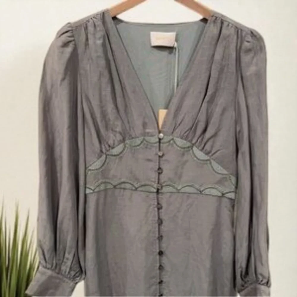 NWT Sancia Mathilde Midi Dress in Eucalyptus - Picture 4 of 6
